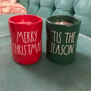 Rae Dunn merry Christmas &‘tis the season candles